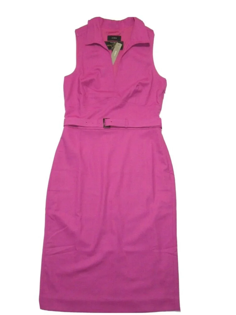 NWT J.Crew Collared Belted Sheath in Garden Dahlia Italian City Wool Dress 10